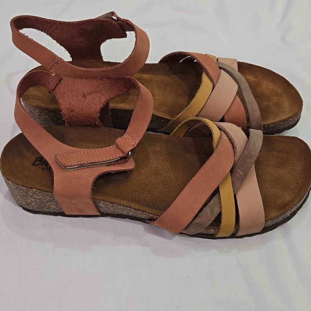 Bio-Gold strappy Sandals Wedge Women’s 9 - Picture 2 of 9